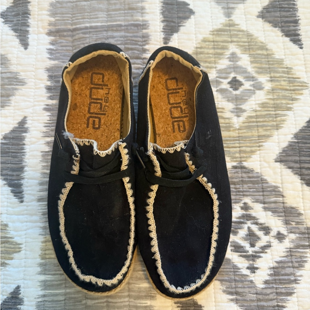 Hey Dude Womens Black Casual Shoes